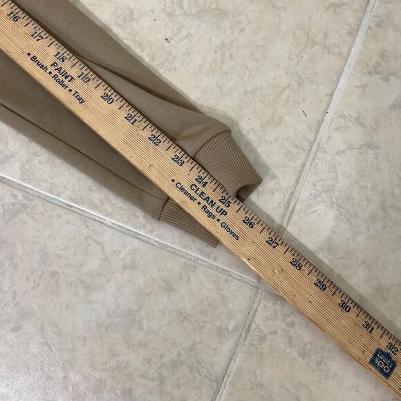 ASOS Long Full Zip Cotton Boyfriend Cardigan women’s M Tan V-Neck Pockets - Picture 9 of 11